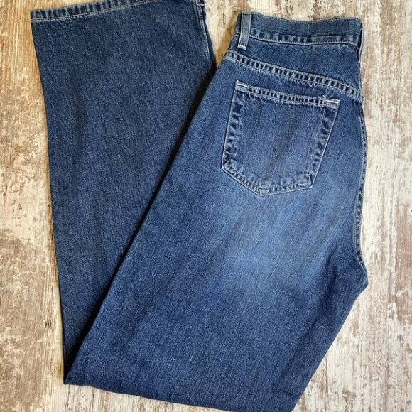 Vintage Calvin Klein Wide Leg Button Fly Jeans - Picture 2 of 11